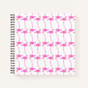 Pink Flamingo Muster Notizbuch