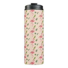 Pink Flamingo Muster Thermosbecher