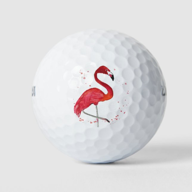 Pink Flamingo Niedlich Giro Tropical Bird Beach Golfball (Vorderseite)