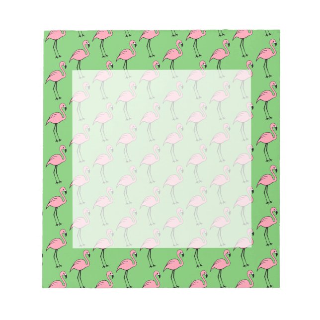 Pink Flamingo Notepad Geschenk Notizblock (Vorderseite)