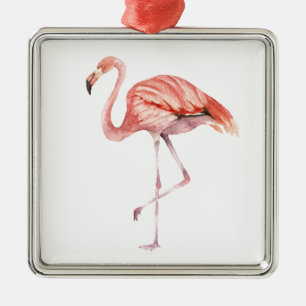 Pink Flamingo Ornament Aus Metall