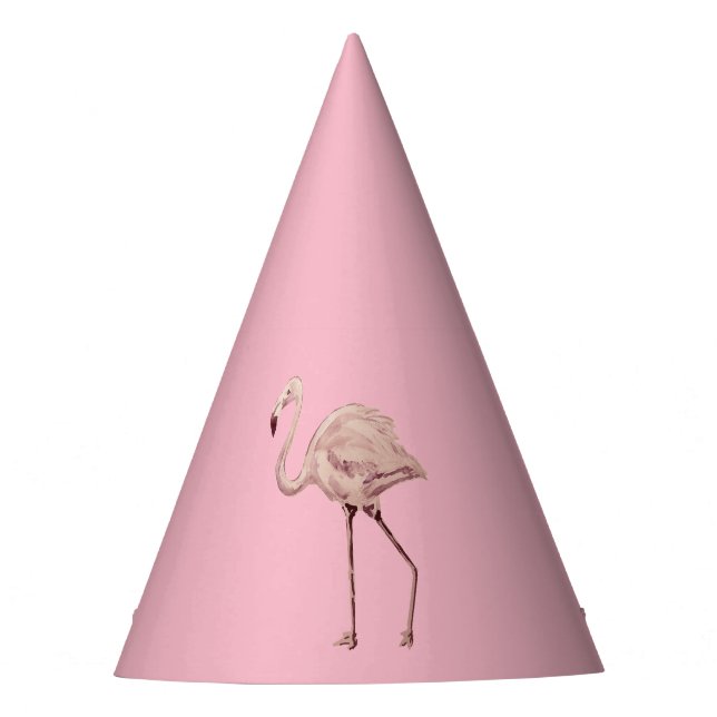 Pink Flamingo Painting Party Hat Partyhütchen (Vorderseite)