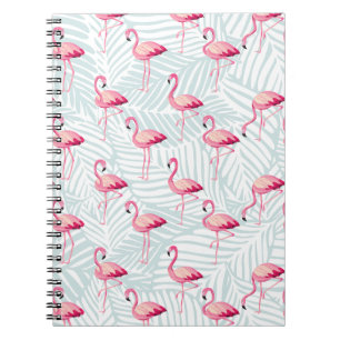 Pink Flamingo & Palm Blätter - Niedlich Notizblock