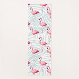 Pink Flamingo & Palm Blätter - Niedlich Yogamatte
