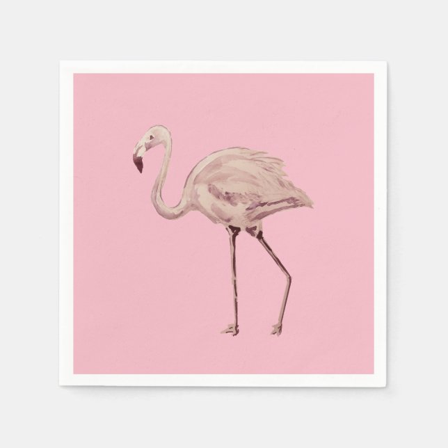 Pink Flamingo Party Paper Napkin Serviette (Vorderseite)