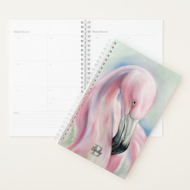 Pink Flamingo Pasta Personalisiert Planer (Anzeige)