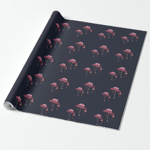 Pink Flamingo Pattern Wine Lover Funny Geschenkpapier