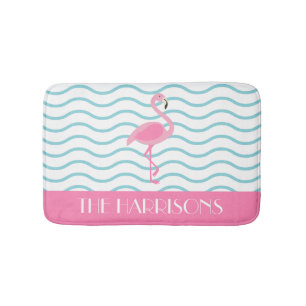 Pink Flamingo Personalisiert Bath Mat Badematte