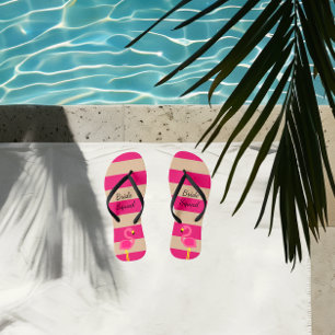 Pink Flamingo Personalisiert Flip Flops