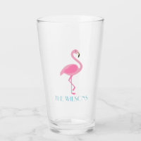 Pink Flamingo Personalisiert Glass Tumbler
