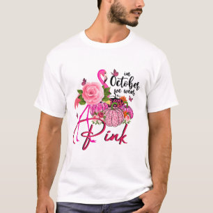 Pink Flamingo Pink Pumpkin Im Oktober tragen wir r T-Shirt