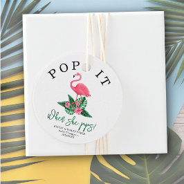 Pink Flamingo - Pop! Wenn sie Pop! Geschenkanhänger