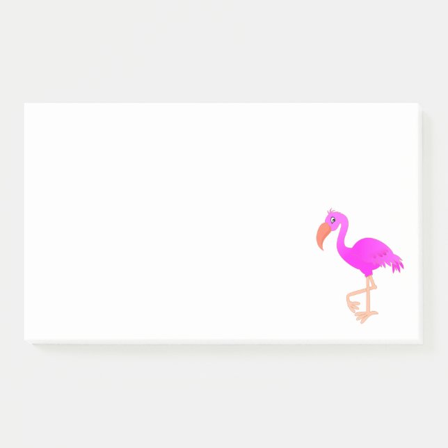Pink Flamingo Post it Notes Post-it Klebezettel (Vorderseite)