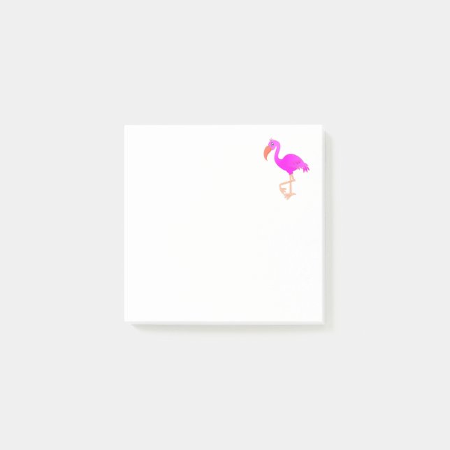 Pink Flamingo Post it Notes Post-it Klebezettel (Vorderseite)