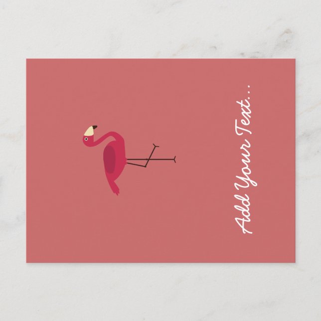 Pink Flamingo Postkarte (Vorderseite)