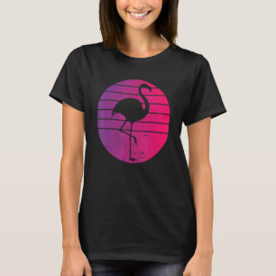 Pink Flamingo Retro Funny Animal Loops für Männer T-Shirt