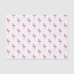 Pink Flamingo Santa Claus Pattern Seidenpapier