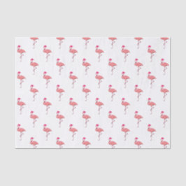 Pink Flamingo Santa Claus Pattern Seidenpapier