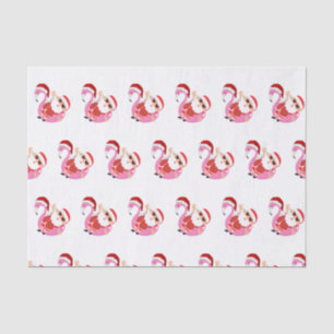 Pink Flamingo Santa Claus Weihnachten Urlaub Seidenpapier