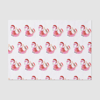 Pink Flamingo Santa Claus Weihnachten Urlaub Seidenpapier