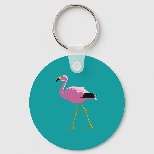Pink Flamingo Schlüsselanhänger (Vorderseite)