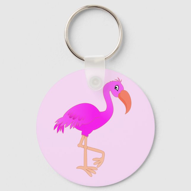 Pink Flamingo Schlüsselanhänger (Vorderseite)