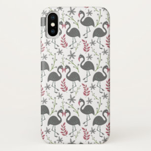 Pink flamingo seamless pattern flowers, leaves Case-Mate iPhone hülle