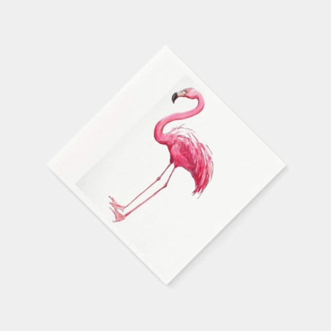 Pink Flamingo Serviette (Ecke)