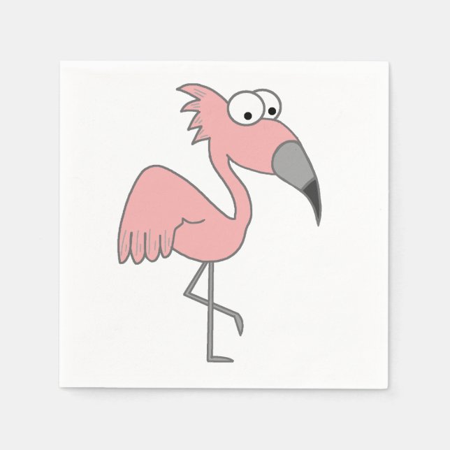 Pink Flamingo Serviette (Vorderseite)