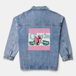 Pink flamingo set jeansjacke