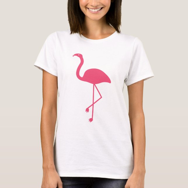 Pink Flamingo Silhouette T-Shirt (Vorderseite)