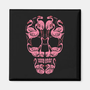 Pink Flamingo Skull Brustkrebs Bewusstsein Hallow Magnet