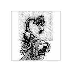 PINK FLAMINGO SNOWBALLS, VOR-RUBBER-BRIEFMARKE *Be Gummistempel