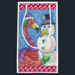PINK FLAMINGO SNOWMAN CHRISTMAS GIFT BAG Klein Kleine Geschenktüte<br><div class="desc">LÄCHELN SIE IHREM URLAUBSGESCHENK ZU. PINK FLAMINGO UND SNOWMAN CHRISTMAS GIFT BAG Magenta Trim Border *Anpassen *Suchen Sie nach passenden Elementen Susan Brack Design</div>