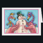 PINK FLAMINGO SNOWMAN, CHRISTMAS GREETCARD B<br><div class="desc">FLAMINGOS MACHEN PINK SNOWMEN. EIN KLEINER MAKER FÜR DEN URLAUB. CHRISTMAS GREETING/NOTE KARTE Leere, weiße Grenze *Maßgeschneiderte ... .Suchen nach übereinstimmenden Elementen Susan Brack Design</div>