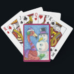 Pink Flamingo Snowman CHRISTMAS PLAYING CARDS Spielkarten<br><div class="desc">Alles in der Familie. Bringen Sie ein Lächeln auf Ihr Urlaubskartenspiel. PINK FLAMINGO UND SNOWMAN,  CHRISTMAS PLAYER CARDS Poker Susan Brack</div>