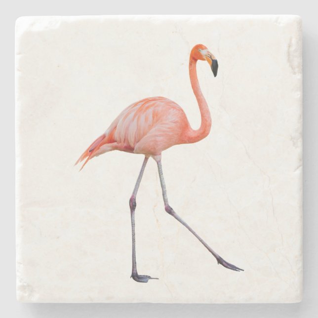 Pink Flamingo Steinuntersetzer (Vorderseite)