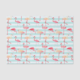 Pink Flamingo Strip Muster Papier