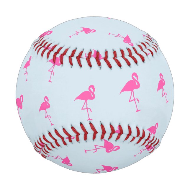 Pink Flamingo Summer Beach Print Muster Baseball (Rückseite)