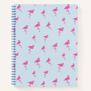 Pink Flamingo Summer Beach Print Muster Notizbuch