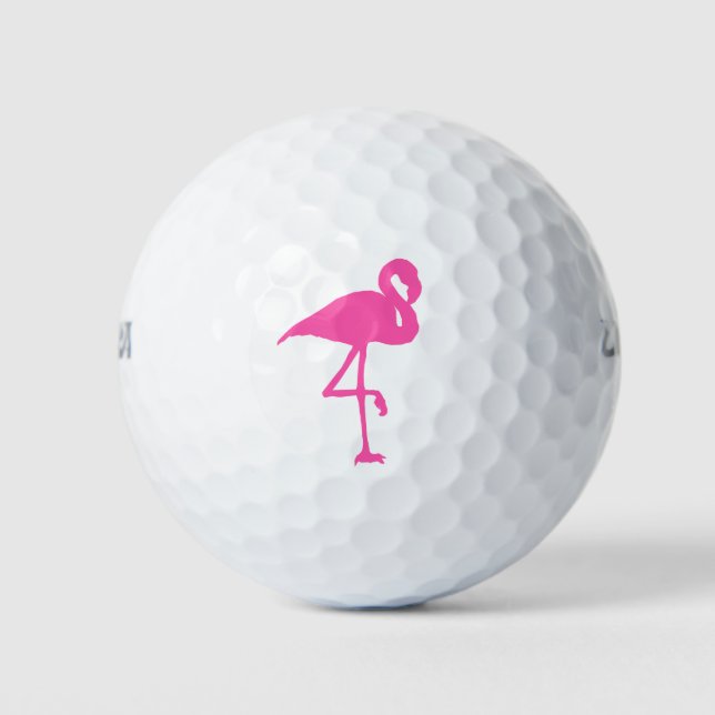 Pink Flamingo Summer Beach Print Pattern Golfball (Vorderseite)
