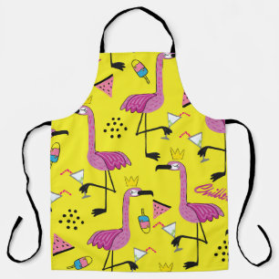 Pink Flamingo: Summer Fashion Pattern Schürze