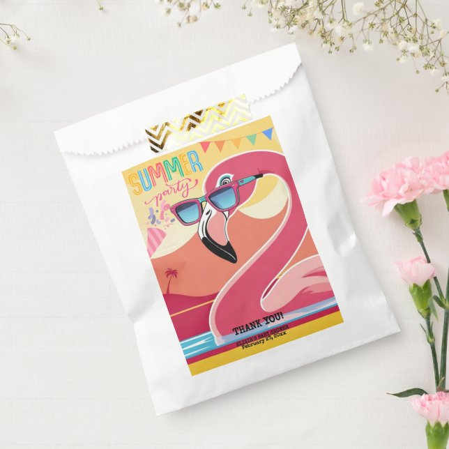 Pink Flamingo Summer Party Geschenktütchen (Versiegelt)