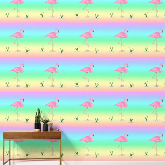 Pink Flamingo Tapete (Hausflur)
