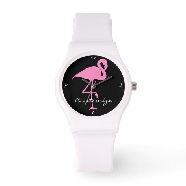 Pink Flamingo Thunder_Cove Classic Armbanduhr (Vorderseite)