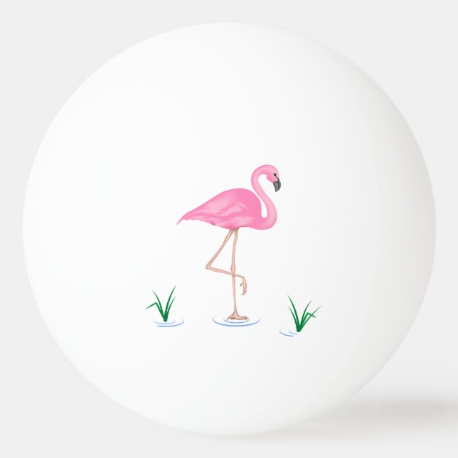 Pink Flamingo Tischtennisball (Vorderseite)