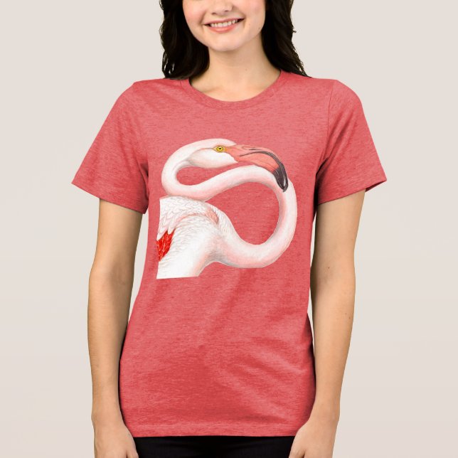 Pink Flamingo Tri-Blend Shirt (Vorderseite)