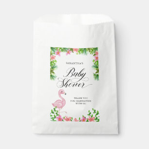 Pink Flamingo Tropical Baby Dusche Danke Geschenktütchen