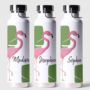 Pink Flamingo Tropical Bachelorette personalisiert Trinkflasche