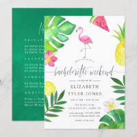 Pink Flamingo Tropical Exotic Bachelorette Wochene